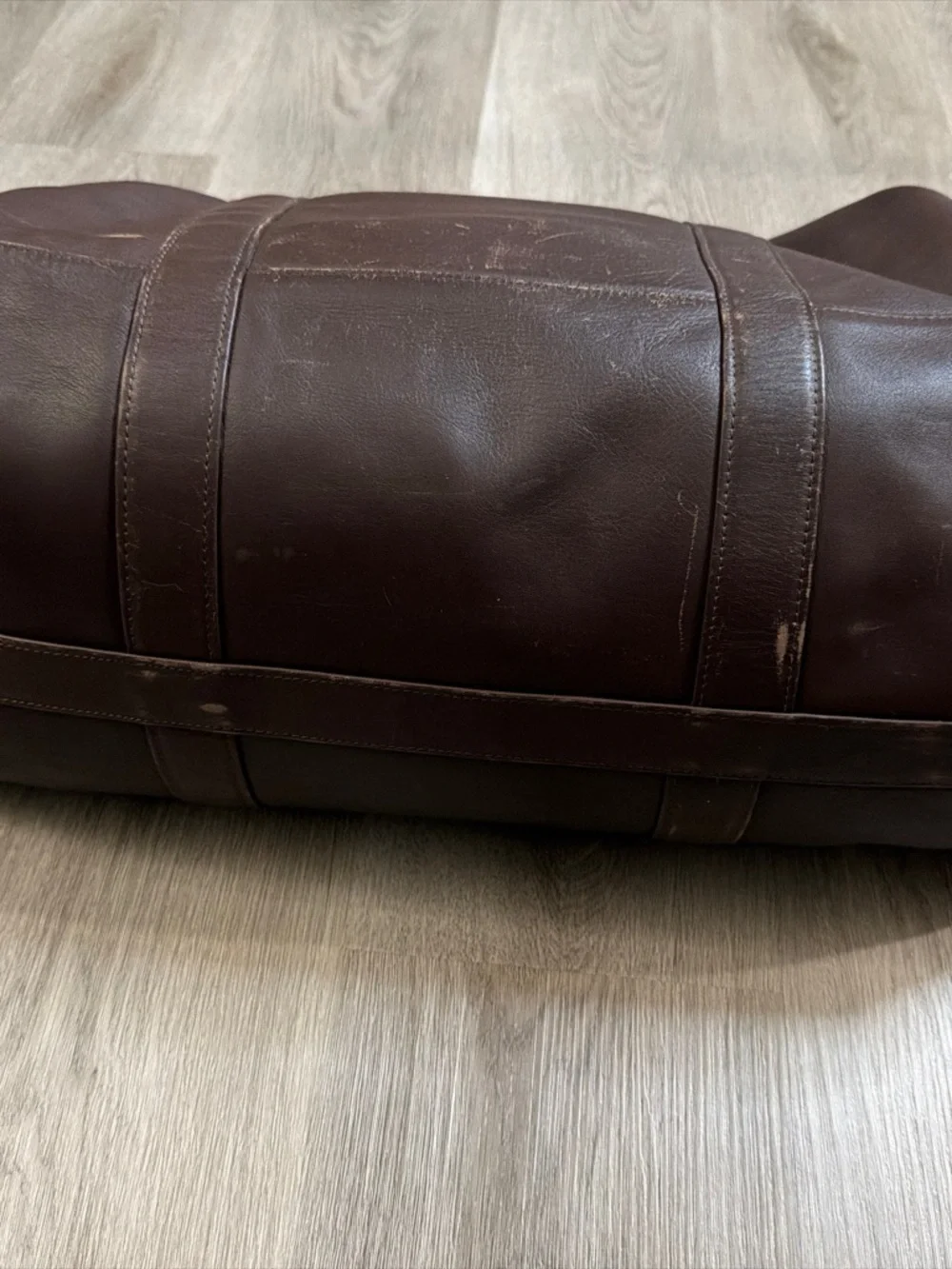 Coach Men's Brown Leather Duffel Bag - Picture 8 of 16